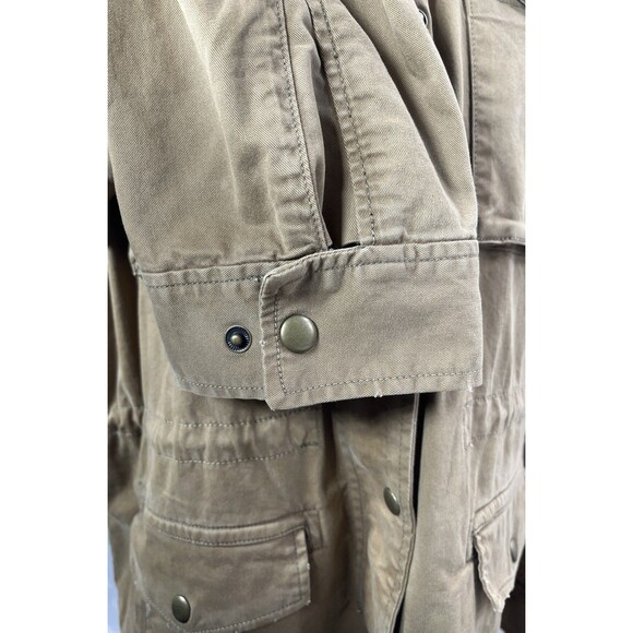 VTG Gap Jacket Large Tan Zip Snap Military Utility Chore Work Gorpcore Unisex - Picture 8 of 13